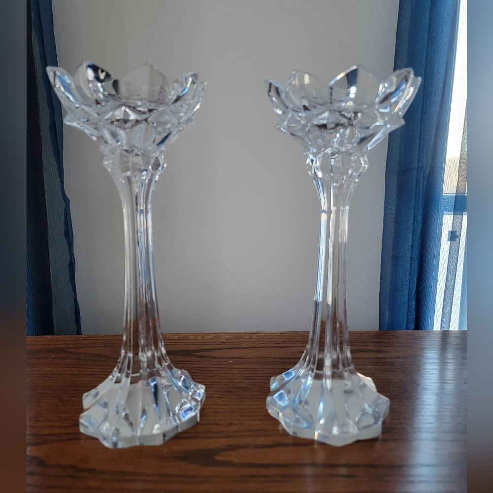 Elegant Crystal Candle Holders